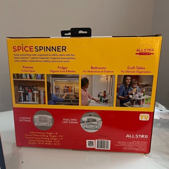 All Star Kitchen Spice Spinner Organize 4 Heights 40 Spices Brand New - Picture 4 of 4